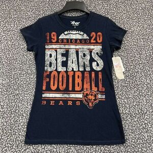 Chicago Bears Shirt Women Small Black G-III Short Sleeve‎ Crew Neck New S